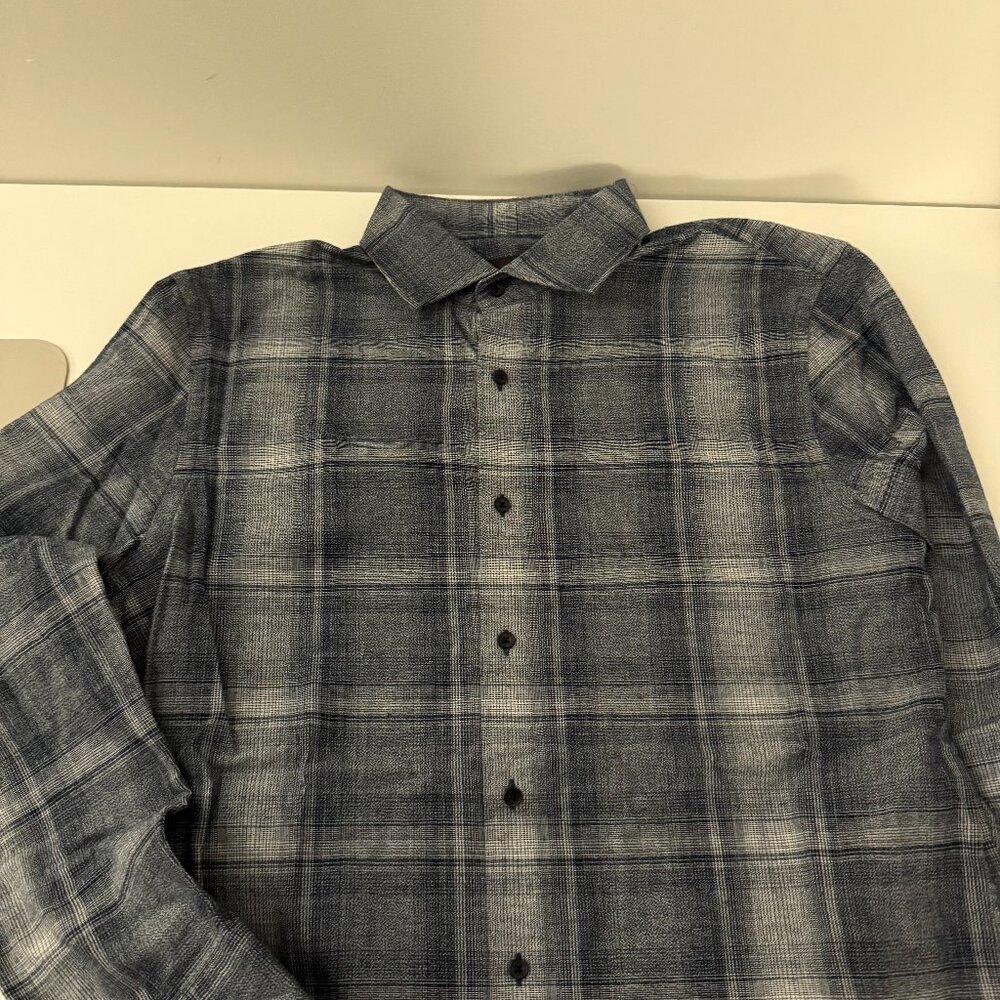 Black Brown Cotton Shirt Size M